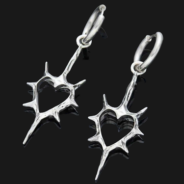 Spiked Heart Earrings